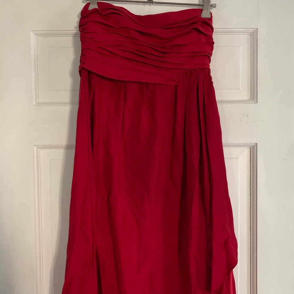 Satin mini empire waist dress